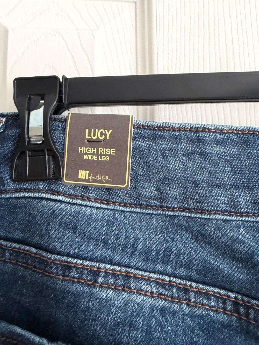 Kut  NWT Size 12 Lucy Double Button High Waist Wide Leg Jeans - Picture 6 of 7